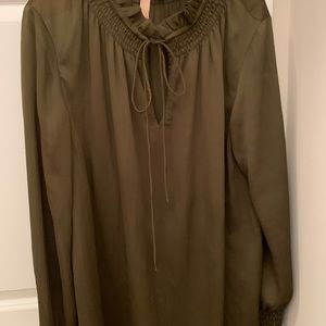Ann Taylor olive color blouse